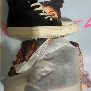 Black High-Top Combat Boots